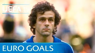 Platini Ronaldo Ibrahimović Top EURO goalscorers [upl. by Ebonee372]