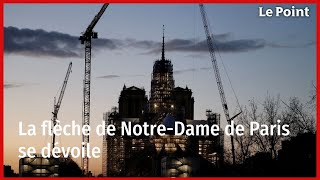 La flèche de NotreDame de Paris se dévoile [upl. by Gignac]