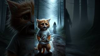 The little kitten was going to his house in the middle of the night shorts cat catvideos [upl. by Barbabra]