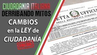 Mito CAMBIOS en la LEY de Ciudadanía Italiana  Nuevos REQUISITOS🧐 🇮🇹 [upl. by Awram]