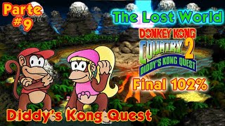 Donkey Kong Country 2 Diddys Kong Quest Parte 9 ¨The lost World¨ Krocodile Kore Final 102 [upl. by Garnet]