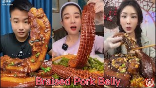 Tender Braised Pork Belly ASMR Mukbang  Fast Eating Show [upl. by Arded518]