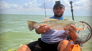 Kayak Fishing for OVERSIZED TROUT amp a REDFISH RUN in Port Mansfield and Arroyo City TX [upl. by Emelen]