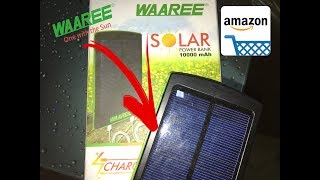 Solar power bank unboxing II Waaree 10000 mAh II Amazon [upl. by Etsirk159]