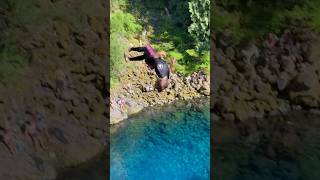 CLIFF JUMPING INTO THE BLUEST WATER EVER 😳 [upl. by Posehn]