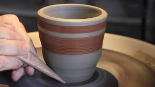 4221  pottery video 001 sodium silicate crackle effect w chocolate slip [upl. by Dasi]