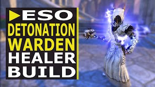 ESO Detonation Warden Healer Build  Waking Flame Patch 2021 [upl. by Aehtela]