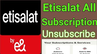 how to Check etisalat Sim Card Service  How to Unsubscribe Etisalat sim card Subscription 2024 [upl. by Rosemonde]