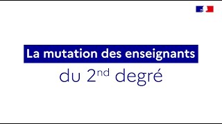 Mutation 2024 des enseignants du second degré  mode demploi [upl. by Ulrikaumeko]