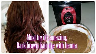 Dark brown hair dye with henna💯 results with Saeed ghani heena powderreview Saeed ghani mehndi [upl. by Anovad]