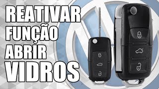 Como reprogramar controle vidro eletrico VW para abrir vidros fox e outros modelos [upl. by Tootsie]