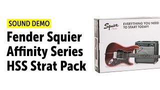 Fender Squier Affinity Series HSS Strat Pack Sound Demo no talking [upl. by Mirella]