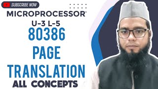 Part 2  Microprocessor U3 L5 Page Translation PAGING  80386 [upl. by Yaker]