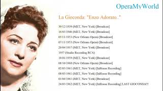 Zinka Milanov sings quotEnzo Adoratoquot 12 Times 19391962 [upl. by Seagrave]