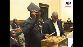 Morgan Tsvangirai is sworn in as MP in Zimbabwe parliament [upl. by Enyaw]