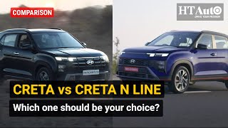 Hyundai Creta vs Creta N Line Which SUV suits you better [upl. by Nehtanoj390]