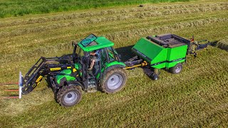 HEUERNTE 2016  Ballen pressen mit Deutz amp Claas  1Schnitt 2016 [upl. by Eibmab]