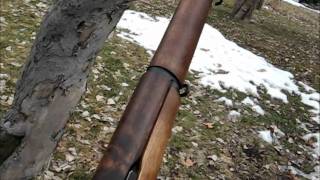 M1 Garand close up CMP service grade stock finish with BLO and Toms 13 mix [upl. by Colwen181]