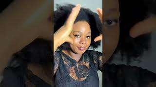 3in1 half wig from ​⁠HerGivenhair naturalhair halfwig 4chair hairstyletutorial viral hair [upl. by Anilejna]