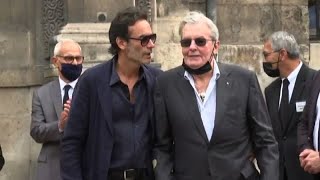 Il cinema francese ai funerali di Belmondo cè anche Alain Delon [upl. by Ania409]