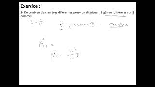 Analyse combinatoire Exercice 1 Partie 2 [upl. by Aihsekyw]