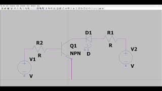 bjt as switch simulation in ltspice [upl. by Tirb]