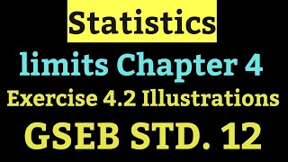 STD 12 Statistics  Part 2  Limits chapter 4 Exercise 42 Illustrations StudyPointPro [upl. by Atsejam]