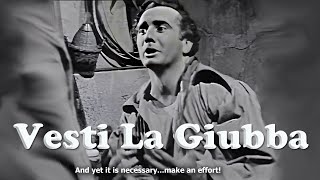 quotVesti La Giubbaquot I Pagliacci  Franco Corelli 1954 With English Subtitles [upl. by Nebur]