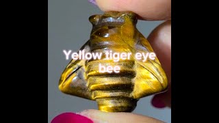 Yellow tiger eye carving of a bee  TE31 [upl. by Cleo]