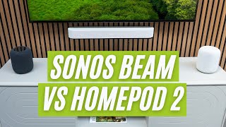 Sonos Beam Gen 2 vs 2 x Apple HomePod 2 Headtohead 🔥 [upl. by Darmit]