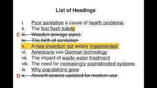 IELTSSimonReadingpart4 Paragraph headings [upl. by Lossa]