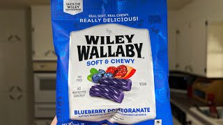 Wiley wallaby soft and chewy blueberry pomegranate licorice review [upl. by Thorlie612]