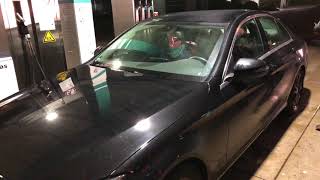 How to fill up your Mercedes Benz C180 Coupe with E10 gas How to get petrol MB Cclass DIY [upl. by Diarmuid]