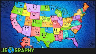 50 States Song with Lyrics  States amp Capitals of the USA For Kids [upl. by Yarw]