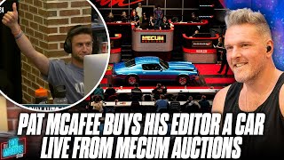 Pat McAfee Buys His Editor A Car LIVE on Air From Mecum Auto Auctions [upl. by Klute]