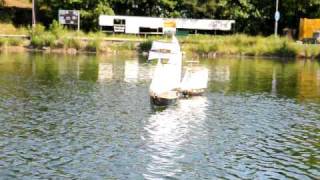 Topsail schooner 122 scale Mary Ashburner Maiden voyage [upl. by Yeliw]