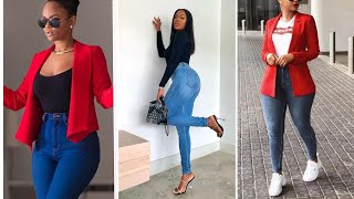 50 Ways For Beautiful Ladies To Rock Jeans Trousers And Tops To Their Office  Jessy Styles [upl. by Sherer]