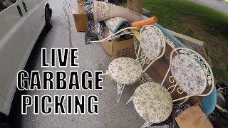 WOW GREAT DAY OF Garbage Picking Live Treasure Hunting Scrap  Furniture  Treasures [upl. by Aldarcy]