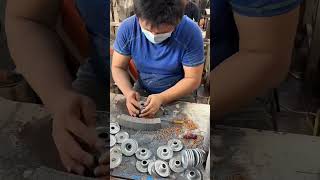 Metal Polishing Grinder Disk making process Goodtools and machinery make work easy [upl. by Mayrim]