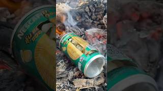 Best popcorn maker in survival condition Simple and useful survival bushcraft camping [upl. by Glad]