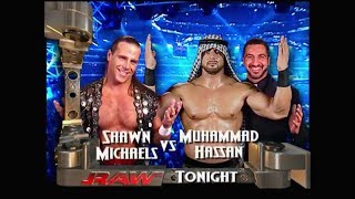 WWE Raw 28032005 Muhammad Hassan Vs Shawn Michaels HD720pEspañol Latino By Omar amp Raul [upl. by Ludlow]