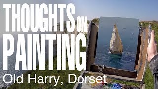 Thoughts on Painting  Hengistbury Head amp Old Harry Dorset  April 2017 [upl. by Epotimet68]