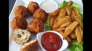 Boulettes de poulet frit  كرات دجاج مقلية [upl. by Ruder]