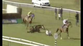 Horse Racing Death 122  Dancers Serenade at Southwell Racecourse [upl. by Inaluiak898]