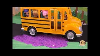 Slime School Bus  LOL Surprise Doll Play Video  Cookie Swirl C [upl. by Dorisa]