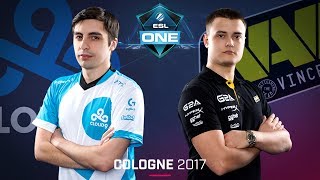 CSGO  Cloud9 vs NaVi Overpass Map 2  Semifinal  ESL One Cologne 2017 [upl. by Bettine201]