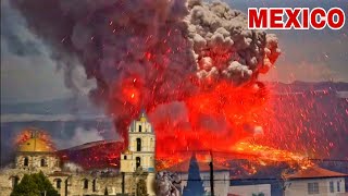 Terrible explosion Popocatepetl volcano eruption in Mexico  Mexico volcano update today 2024 [upl. by Elatsyrk]