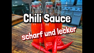 Scharfe und leckere Chili Sauce selber machen  Westmünsterland BBQ [upl. by Eimilb]