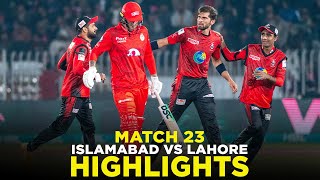 PSL 9  Full Highlights  Islamabad United vs Lahore Qalandars  Match 23  M2A1A [upl. by Akihsar]