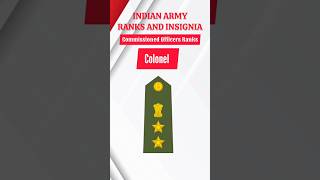 Ranks Insignia amp Hierarchy in the Indian Army [upl. by Natsirc]